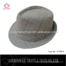 Khaki fedora floppy hat fábrica de algodão de poliéster fábrica por atacado para homem